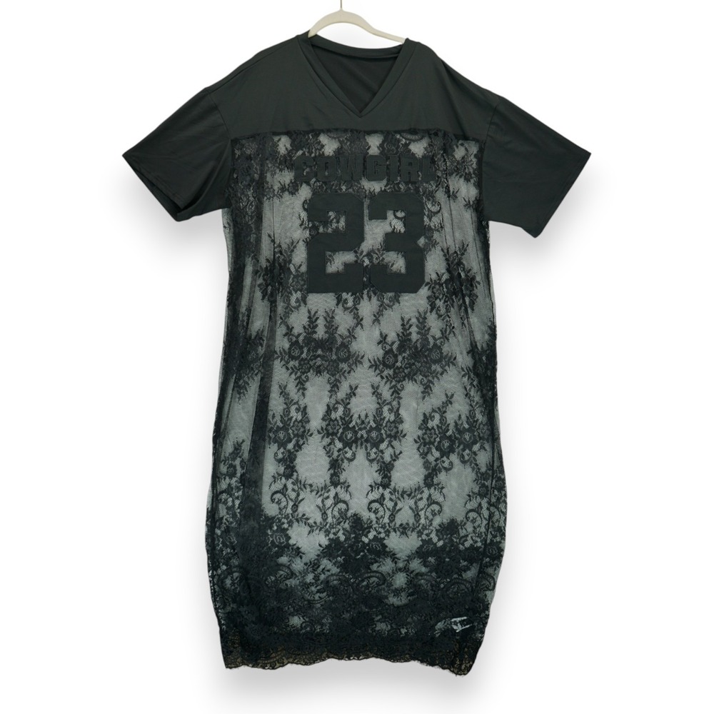 SHEIN Women's Dress Cowgirl Design Jersey #23 ~ Black‎ ~ Size 3XL
